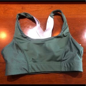 Green Fabletics sports bra. Size M